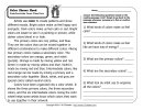 2nd Grade Reading Comprehension Worksheets | Second Grade Passages