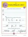 Practice Writing the Letter E