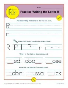 letter r worksheets printable handwriting worksheet