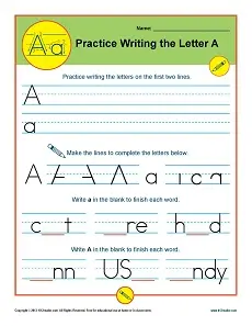 printable handwriting worksheets for kids letters a z