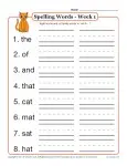 Spelling Worksheets| Free, Spelling Curriculum from K12reader