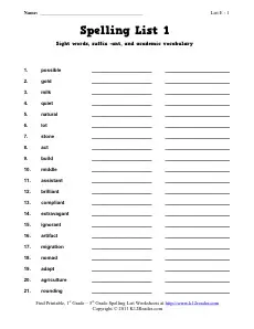 Spelling Worksheets Free Spelling Curriculum From K12reader