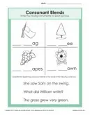 consonant worksheets for kindergarten and first grade