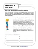 Capitalize Proper Nouns | Kindergarten and 1st Grade Noun Worksheet