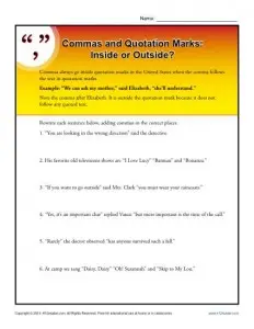 commas quotation