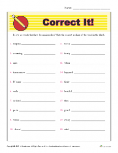 Correct It! | Correcting, Proofing and Editing Worksheets