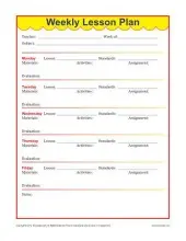 Weekly Detailed Lesson Plan Template - Elementary