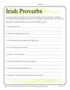 Irish Proverbs Worksheet Activity