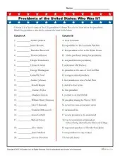 Presidents Day Worksheet Activity | Who Was It?