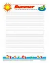 Summer Lined Paper for Writing